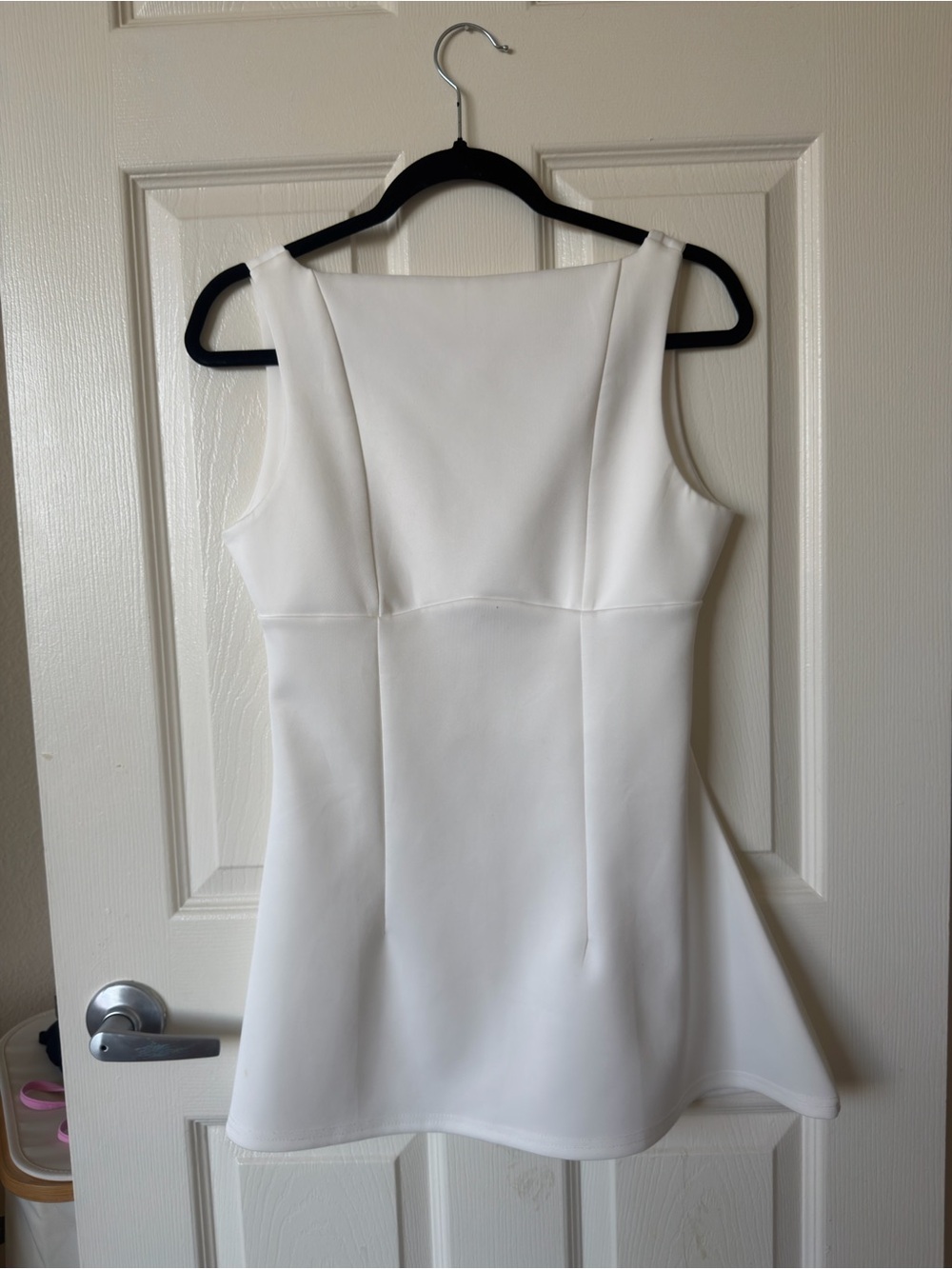 Women’s White Sleeveless Fit-and-Flare Dress